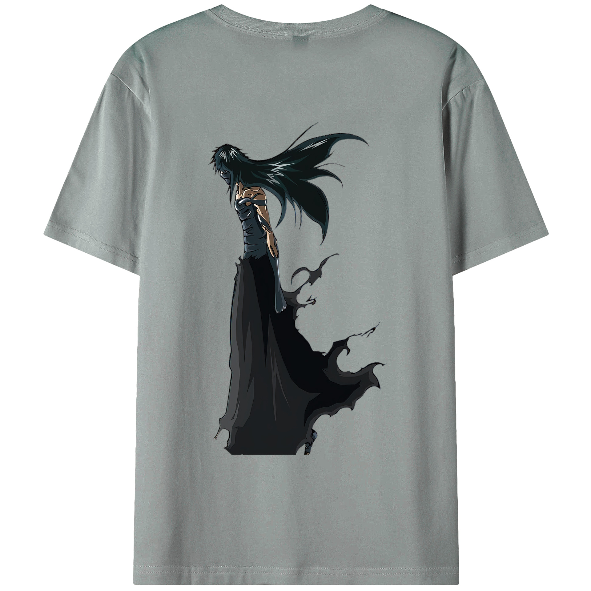 （画像用） ブリーチ 黒崎一護（くろさき いちご）BLEACH Kurosaki Ichigo 綿100％ メンズ半袖Tシャツ（バックプリント） 通気性